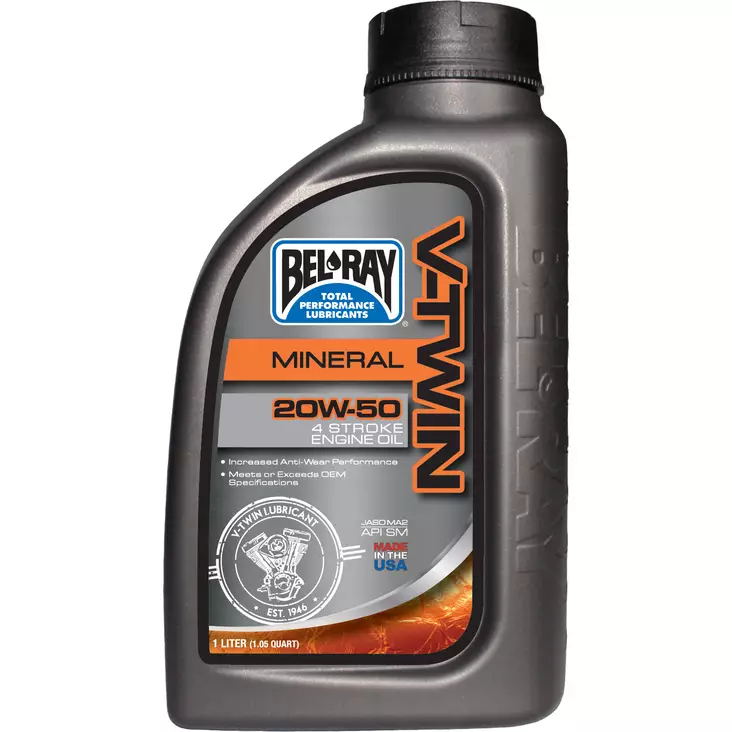 Bel-Ray V-Twin Mineral 20W-50 1L - 4-tahtiöljyt - D59848 - 1