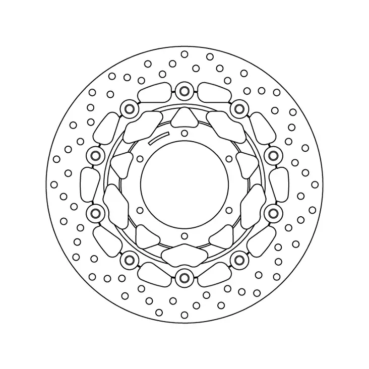 Brembo Serie Oro jarrulevy kelluva - Moottoripyörän jarrulevyt - D122908 - 1