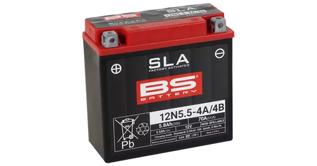 BS Battery 12N5.5-4A/4B (FA) SLA - Sealed & Activated - Akut - D262648 - 1