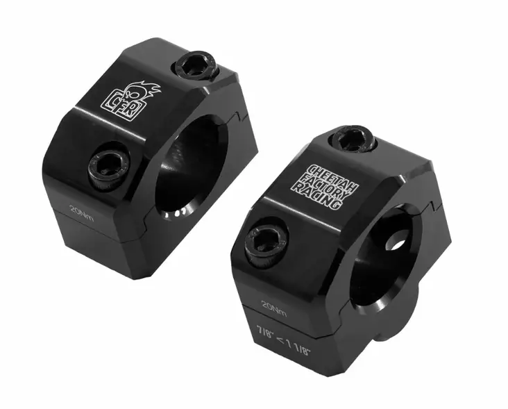 CFR Ylikoon ohjaustangon adapteri 2.0 (7/8"-1 1/8") - Moottorikelkan ohjaustangon korotuspalat - D501778 - 1