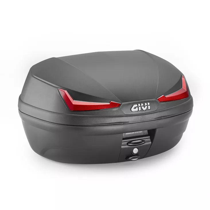 Givi Black Monolock Topcase 45Lt Red Reflect. - Moottoripyörän kovat laukut - D501578 - 1