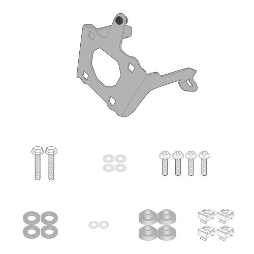 Givi Specific fitting kit for 1173S - Moottoripyörän tuulisuojat - D453228 - 1