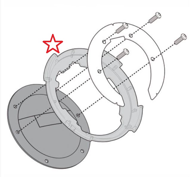 Givi Tanklock kiinnike Tanklocklaukkujen kiinnittämiseen - Moottoripyörän laukkujen kiinnityssarjat - D163698 - 1
