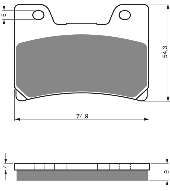 GOLDFREN Jarrupalat 028 Ceramic Carbon S3 - Moottoripyörän jarrupalat - D227878 - 1
