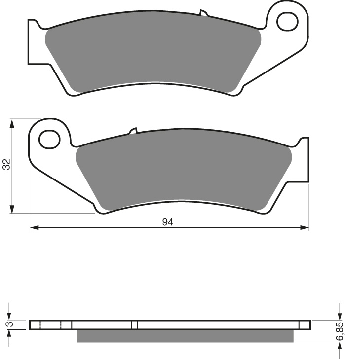 GOLDFREN Jarrupalat 041 Ceramic Carbon AD - Moottoripyörän jarrupalat - D227808 - 1