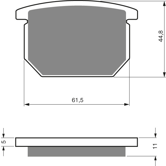 GOLDFREN Jarrupalat 138 Ceramic carbon AD - Moottoripyörän jarrupalat - D227958 - 1