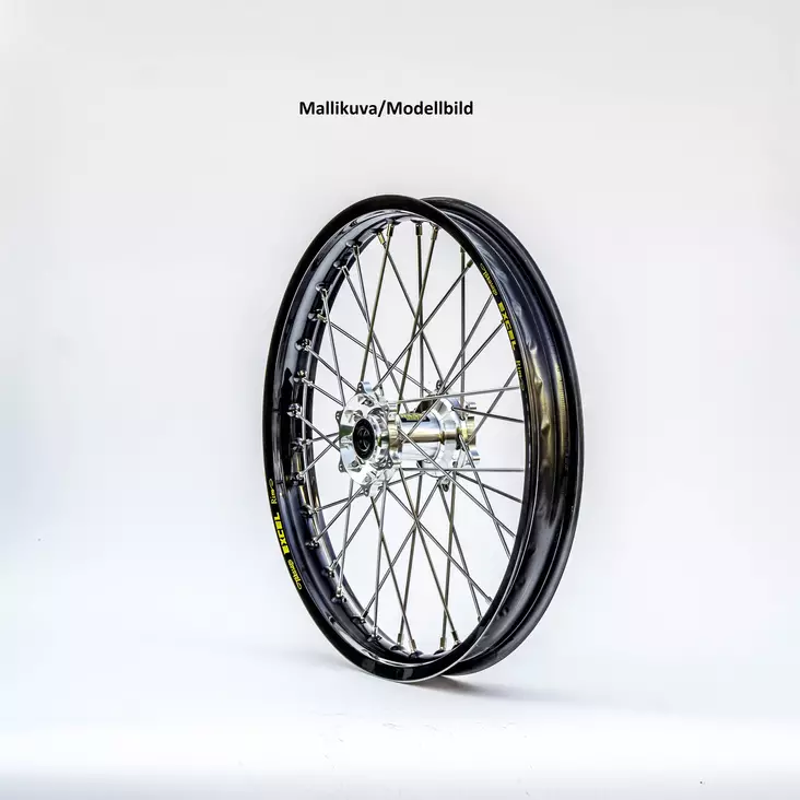 Haan wheel Fantic XX/XE 17-5,00 BLACK RIM/SILVER HUB - Moottoripyörän täydelliset vanteet - D474678 - 1