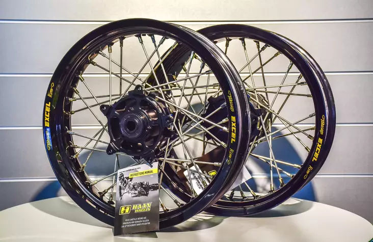 Haan wheel SX&SXF&EXC MODELS 95- 17-5,00 BLACK RIM/BLACK HUB - Moottoripyörän täydelliset vanteet - D446608 - 1