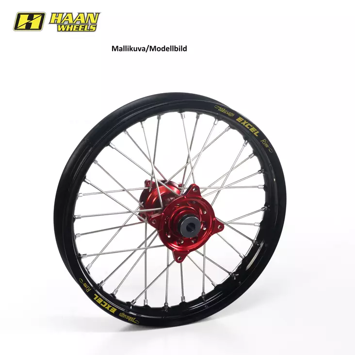 Haan wheel SX&SXF MODELS 13-22 19-2,15 RED HUB/BLACK RIM - Moottoripyörän täydelliset vanteet - D417448 - 1