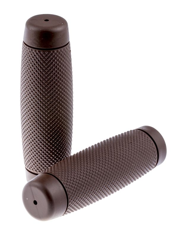 Handgrips Diamond cut Brown for Ø 25 mm (1") - Moottoripyörän kahvakumit - D253928 - 1
