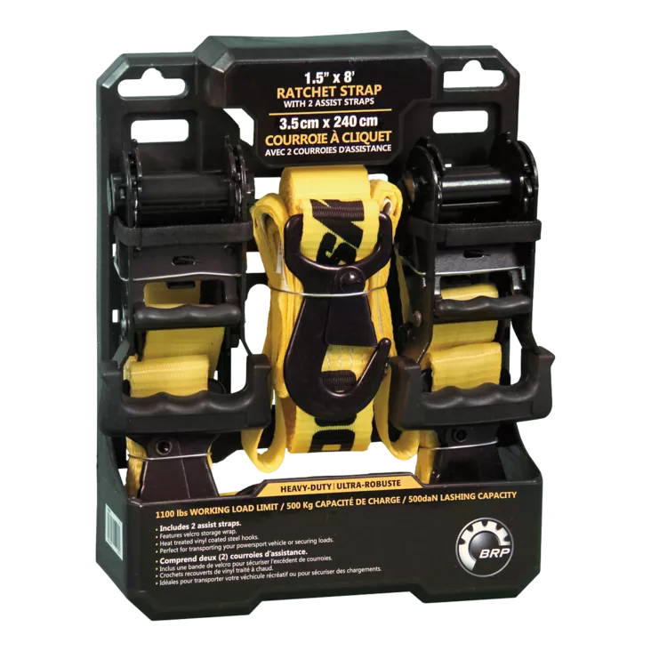 Heavy-Duty Ratchet RÄIKKÄLIINA 3,5CM X 2,4M (2 KPL/PKT) - Ski-Doo Yleisvarusteet - 126688 - 1