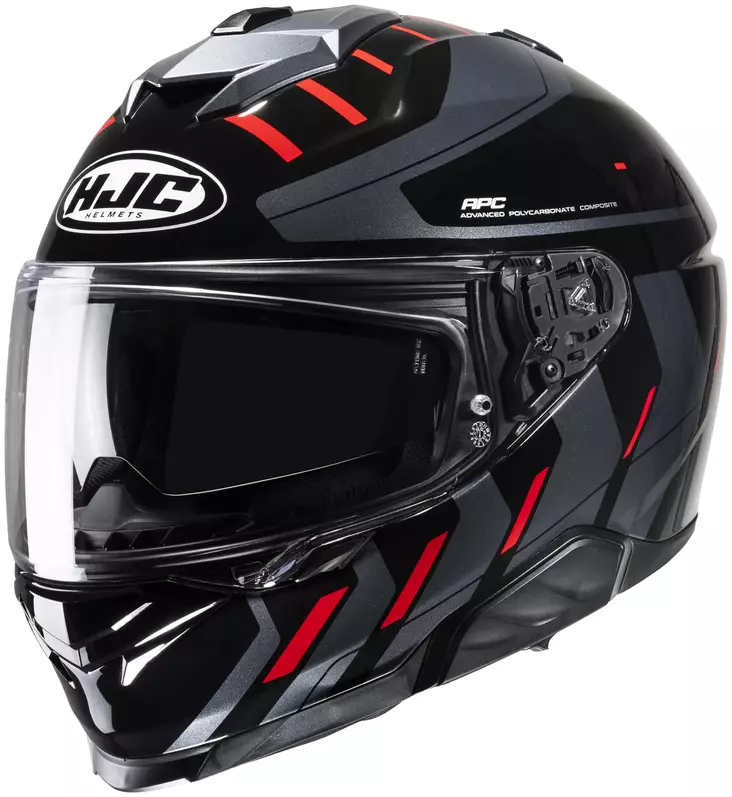 HJC Kypärä i71 Simo Musta/Harmaa/Punainen MC1 - Umpikypärät - D454308 - 1