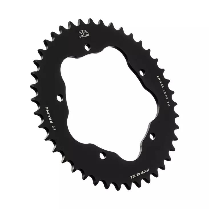 JT Takaratas Alumiini 7075 T6 JTA751.42BLK Musta - Moottoripyörän eturattaat - D499708 - 1