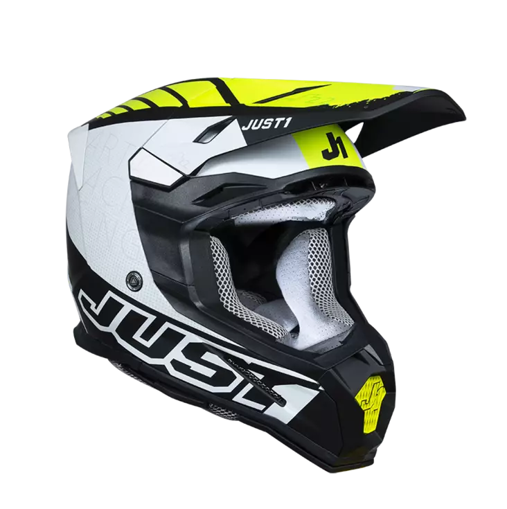 Just1 Kypärä J-22 F Dynamo Fluo Keltainen/Valkoinen/Musta - Offroad-kypärät - D444878 - 1