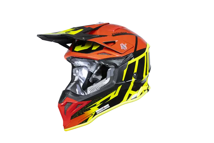 Just1 Kypärä J-39 Poseidon Fluo Keltainen/Punainen Musta - Offroad-kypärät - D444898 - 1
