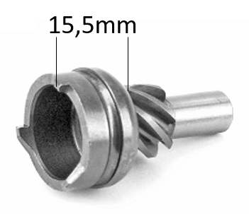 Käynnistimen ratas Peugot-skootteri 2-T Mikuni 15.5mm - Mopon käynnistimen osat - D280618 - 1