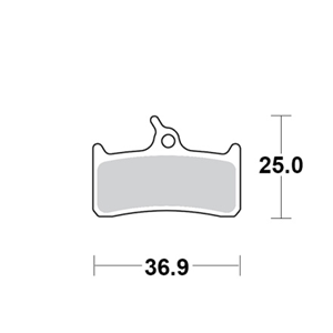 Motomaster Brake pad bicycle Organic: Shimano XT BR-M755 Grimeca System - Moottoripyörän jarrupalat - D480898 - 1