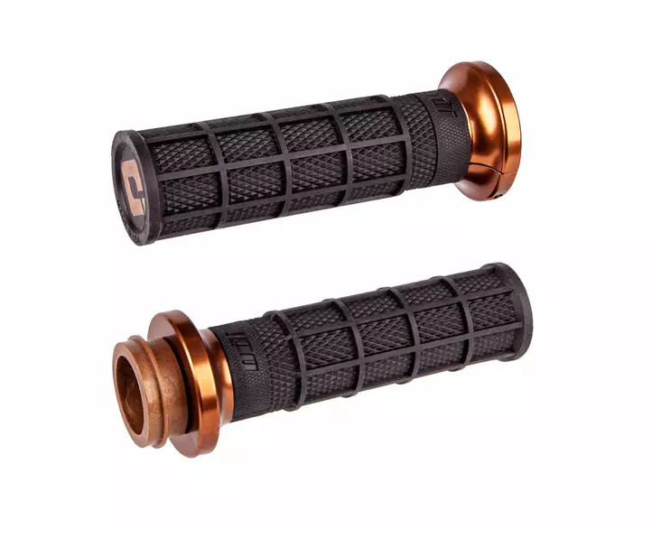 ODI Street V-TWIN Lock-On HART-LUCK Full-Waffle BLACK/Bronze/bronze - Moottoripyörän kahvakumit - D510198 - 1
