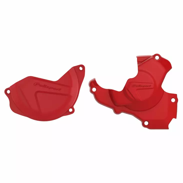 Polisport Kit Clutch+Ignition cover protector CRF450R (10-16) Red (24) - Moottoripyörän moottorin suojakopat - D400618 - 1