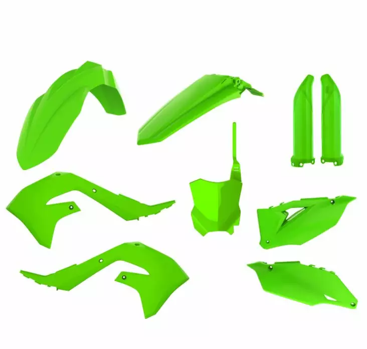Polisport kit Kawasaki KX250F 21-24 KX450F 19-23 Lime Green (1) - Moottoripyörän muovisarjat - D400668 - 1
