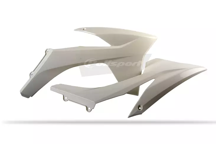Polisport radiator scoops KTM SX/SX-F/XC/XC-F(11-12)EXC/EXCF(12-13) WK white ktm - Moottoripyörän jäähdyttimen suojat - D345278 - 1