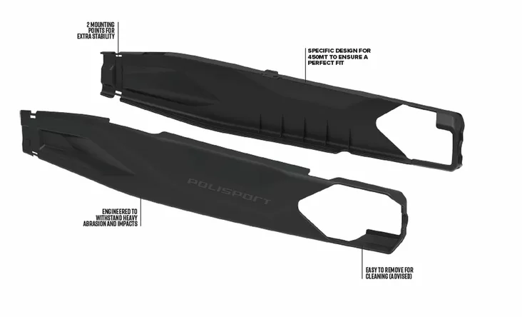Polisport Swingarm Protectors Evo CFMOTO 450MT 24-.. Black - Moottoripyörän haarukansuojat - D545188 - 1