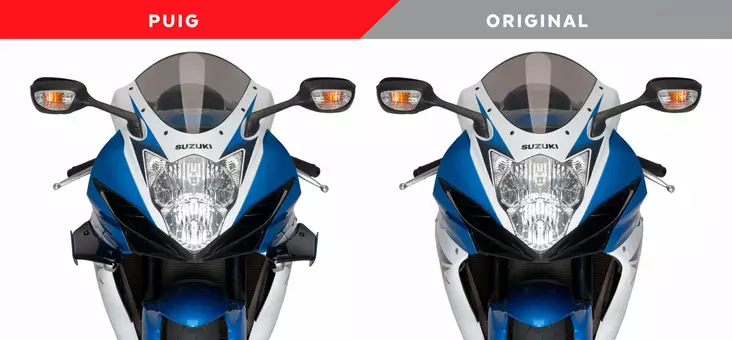 Puig Downforce Spoilers For Suzuki Gsx-R600/750 11'- Red - Moottoripyörän katteet & tuulenohjaimet - D337028 - 1