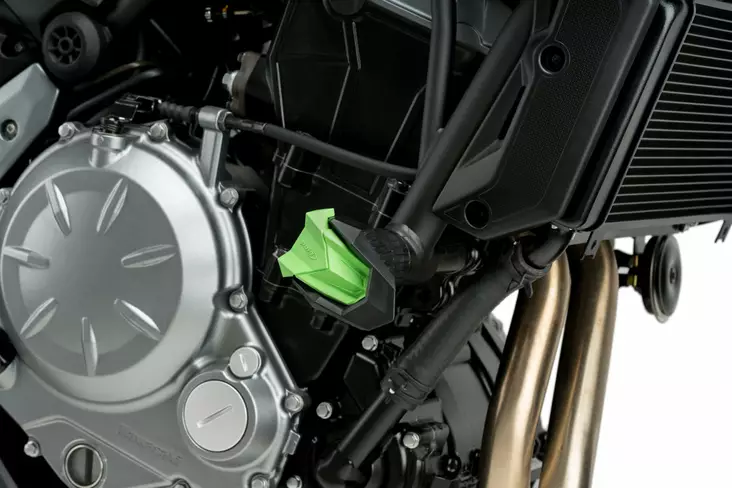 Puig Kit Rubbers For Frame Slider R19 C/Green - Moottoripyörän kaatumatapit - D337418 - 1