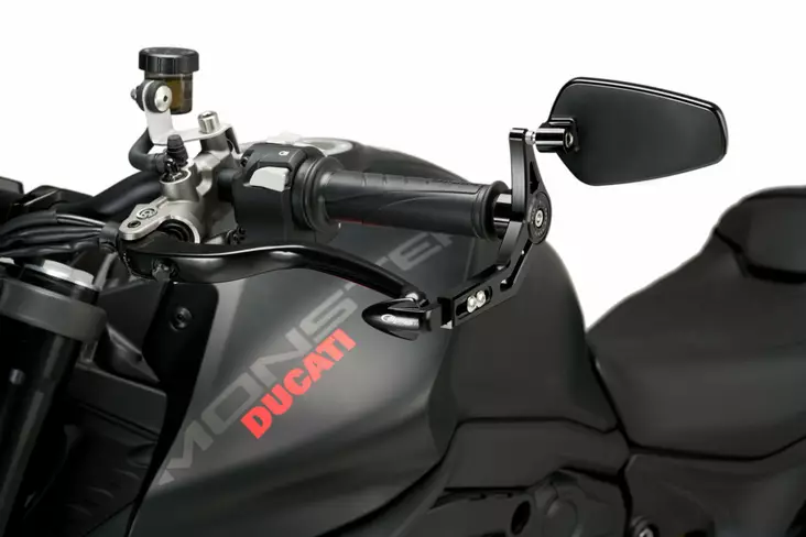 Puig Protector Clutch Lever With Rearview Mirror Pro - Moottoripyörän käsisuojat - D487838 - 1