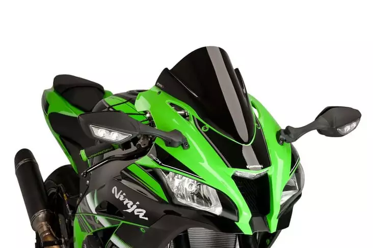 Puig Racing Screen Kawasaki Zx-10R/Rr 16'-18'C/Black - Moottoripyörän tuulisuojat - D301818 - 1