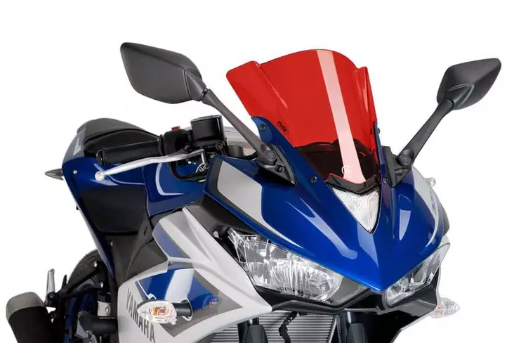 Puig Racing Screen Yamaha Yzf-R3 15'-18'C/Red - Moottoripyörän tuulisuojat - D301068 - 1