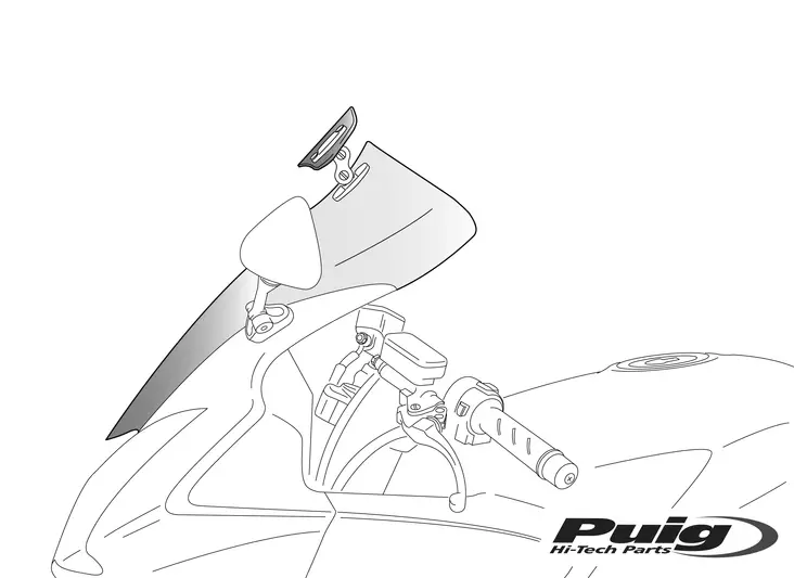 Puig Touring Screen Con Visera Ktm 1290 Superduke Gt - Moottoripyörän tuulisuojat - D338028 - 1