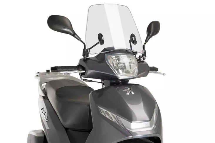 Puig Wind Mod. Trafic Peugeot Belville 125/200 C/Clear - Moottoripyörän tuulisuojat - D303258 - 1