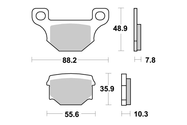 Sbs Jarrupalat Ceramic - Moottoripyörän jarrupalat - D2568 - 1