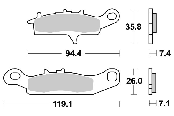 Sbs Jarrupalat Sintered Offroad - Moottoripyörän jarrupalat - D65758 - 1