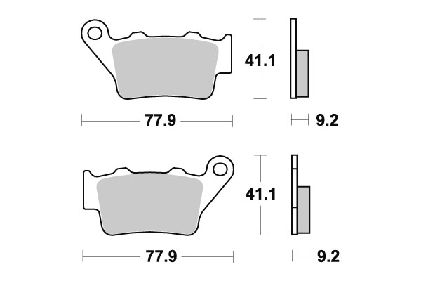 Sbs Jarrupalat Sintered Taakse - Moottoripyörän jarrupalat - D2698 - 1