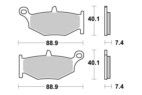 Sbs Jarrupalat Sintered Taakse - Moottoripyörän jarrupalat - D70268 - 1