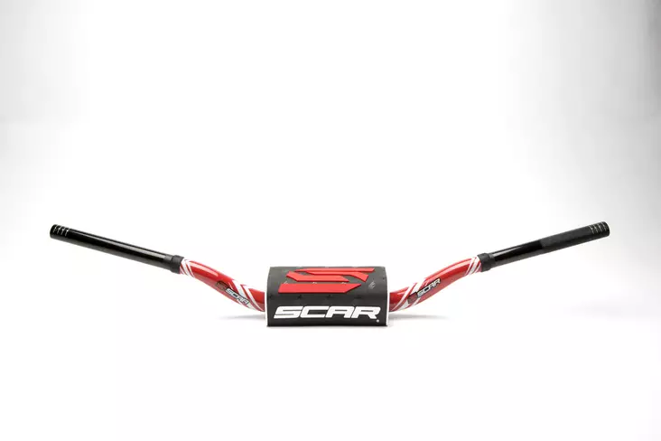 Scar Handlebar O² COLOR Ø28,6 (1 1/8”) - Villopoto/Stewart - RED Bar - BLACK Bar - Moottoripyörän ohjaustangot - D480638 - 1