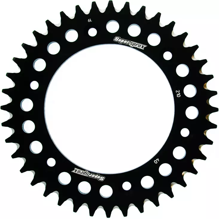 Supersprox Alumiini takaratas RAL-210:52 Musta - Moottoripyörän takarattaat - D306638 - 1