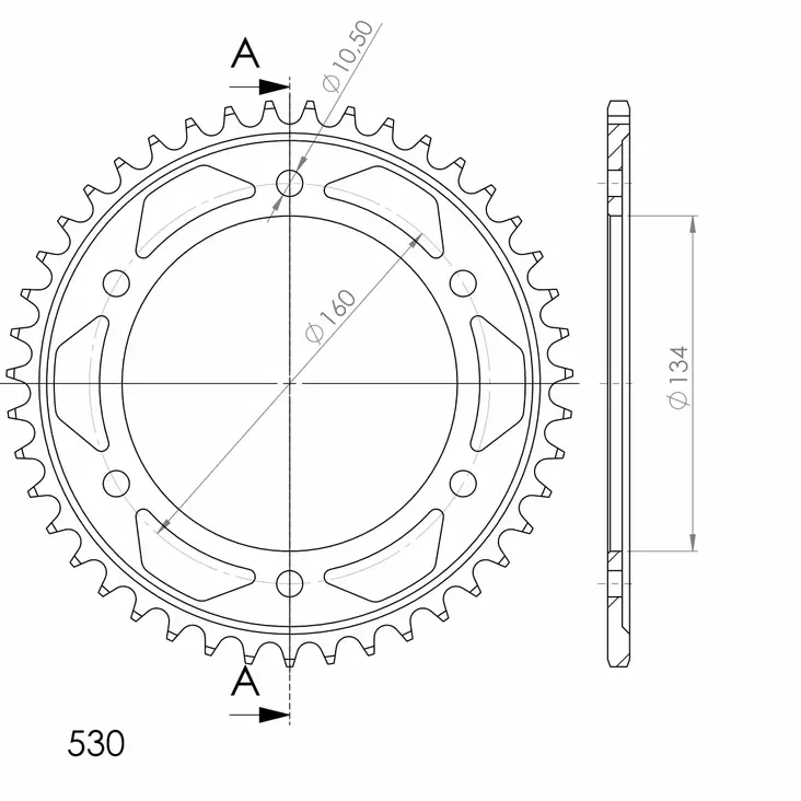 Supersprox / JT Teräs takaratas 1306.43 - Moottoripyörän takarattaat - D206498 - 2