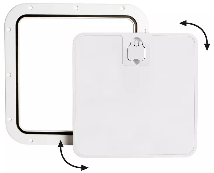 Tarkistusluukku valkoinen 375x375mm - Veneen Luukut & lokerot - D160018 - 1