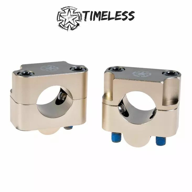 Timeless Ohjaustangon kiinnikepari, Fat Bar, 28,6mm, Titanium - Mopon Ohjaustangot - D475358 - 1