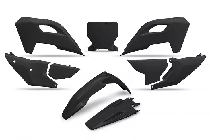 UFO Muovisarja 5-osainen Musta HVA TC/FC 125-450 23-24 - Moottoripyörän muovisarjat - D456478 - 1