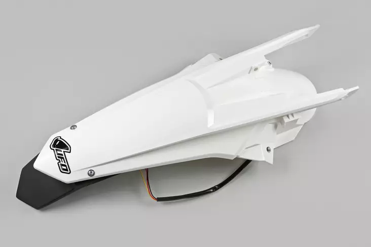 UFO Rear Fender Enduro LED EXC/EXC-F 150-500 2017-19 Valkoinen 047 - Moottoripyörän lokasuojat - D402898 - 1