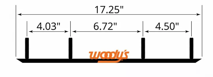 Woodys Trail Hardweld 6" 60° Ohjausrauta C&A Pro - Moottorikelkan ohjausraudat - D444098 - 1