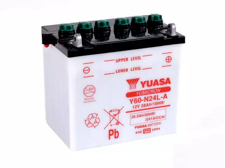 Yuasa akku Y60-N24L-A (cp) Happopatruuna mukana (2) - Akut - D768 - 1