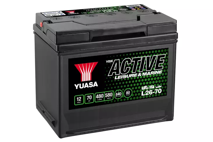 Yuasa L26-70 Active Leisure Battery 12V 70Ah 480A Huom.Rullakkorahti (18) - Akut - D268218 - 1
