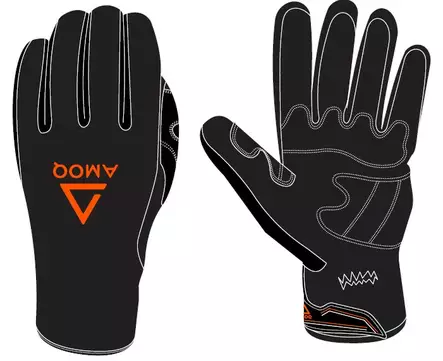 AMOQ Neoprene Hanska Musta/Oranssi - Kelkkahanskat - D447349 - 1