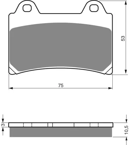 GOLDFREN Jarrupalat 073 Ceramic Carbon S3 - Moottoripyörän jarrupalat - D227919 - 1