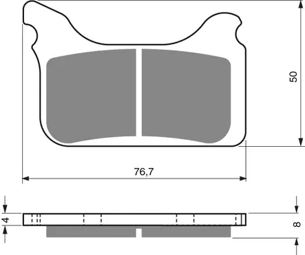 GOLDFREN Jarrupalat 231 Ceramic Carbon AD - Moottoripyörän jarrupalat - D227839 - 1